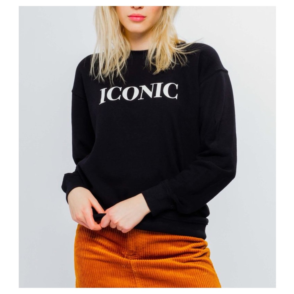 Sub_Urban Riot “Iconic” Crew Neck Pullover Willow Sweatshirt In Black